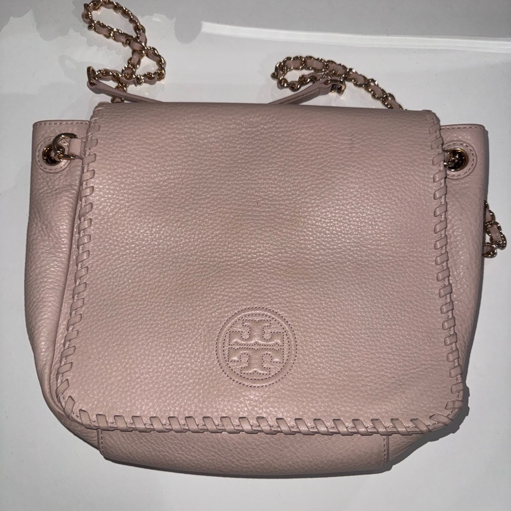 Tory Burch Blush Leather Crossbody Bag